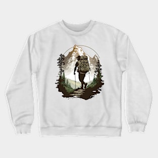 Trailblazing Adventures Mountain Hiking Crewneck Sweatshirt